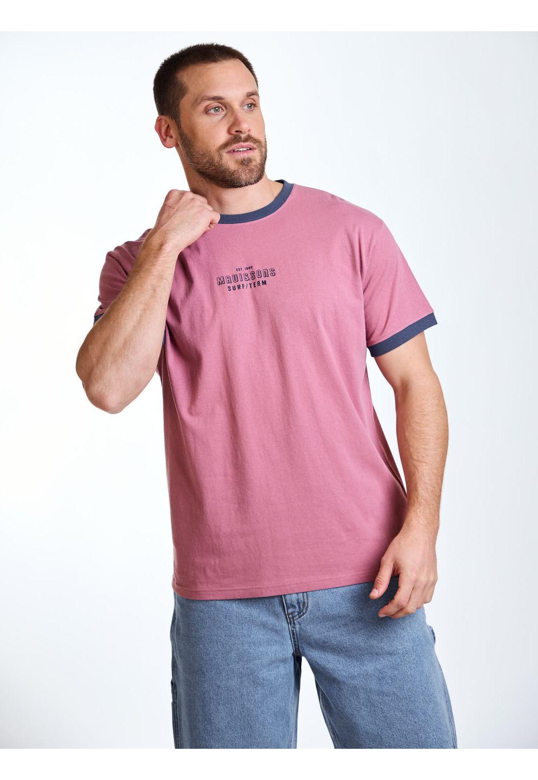 Polera MC Surfside Rosado Hombre Maui and Sons-5