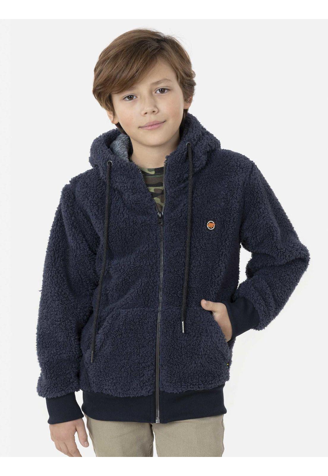 Poleron SOFT CLASSIC SHERPA Niño Azul Maui and Sons-0