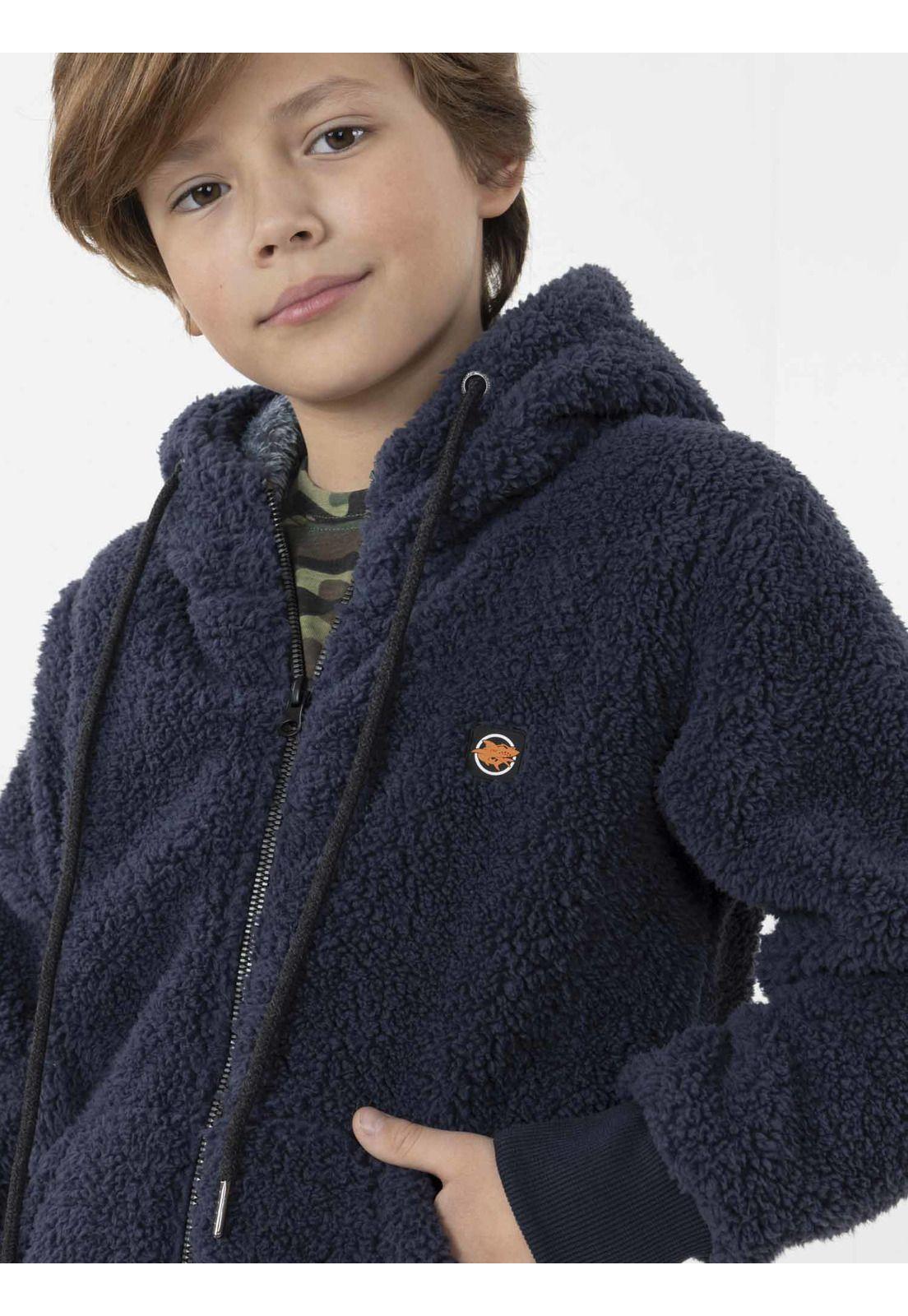 Poleron SOFT CLASSIC SHERPA Niño Azul Maui and Sons-1