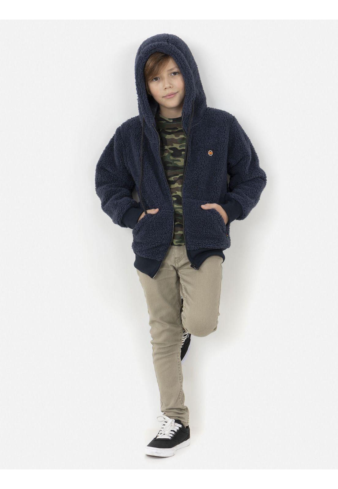 Poleron SOFT CLASSIC SHERPA Niño Azul Maui and Sons-3