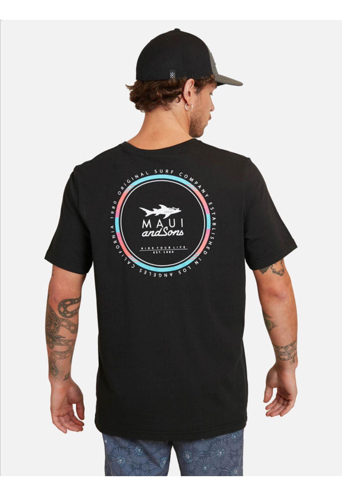 Polera Cyber Maui Hombre Negro Maui And Sons-1