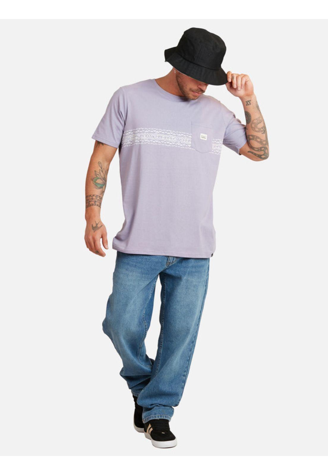 Polera Greca Localized With Pocket Hombre Morado Maui And Sons-3