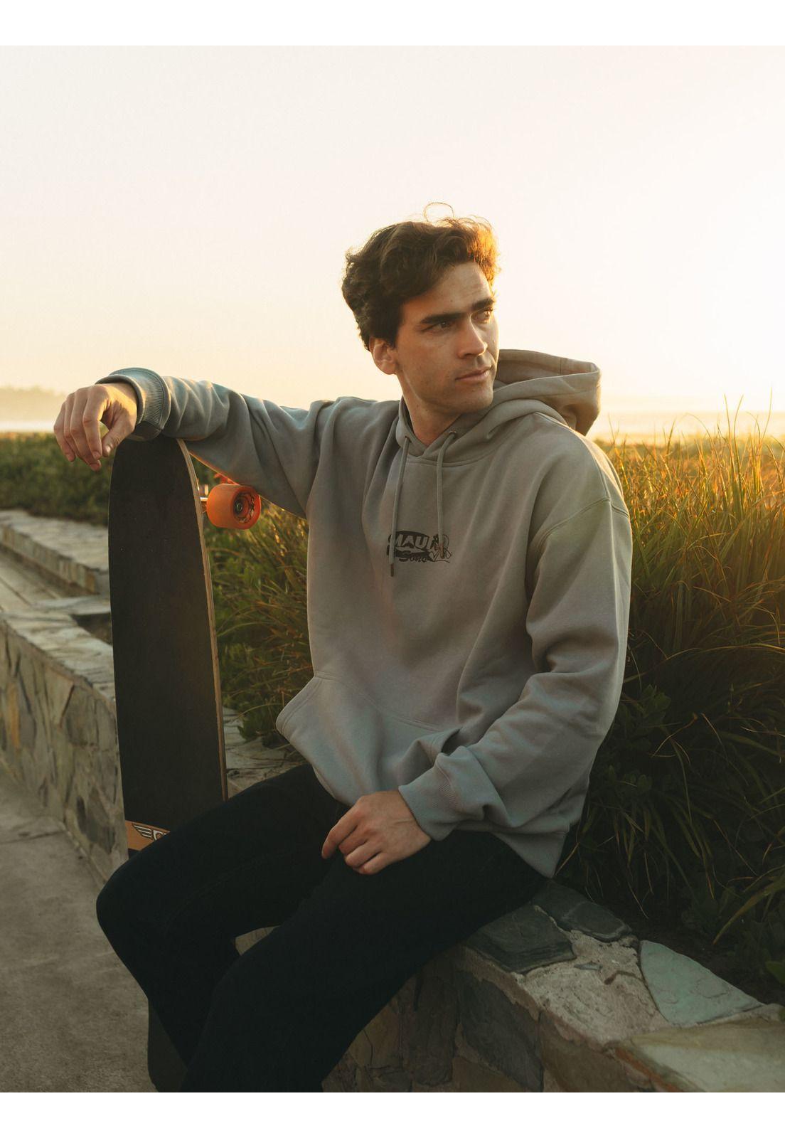 Poleron Canguro Saudade Gris Hombre Maui And Sons-0