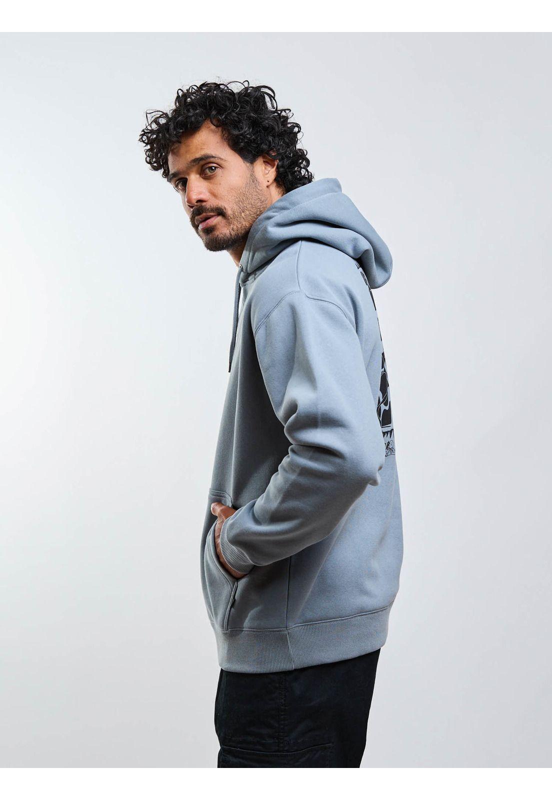 Poleron Canguro Saudade Gris Hombre Maui And Sons-5