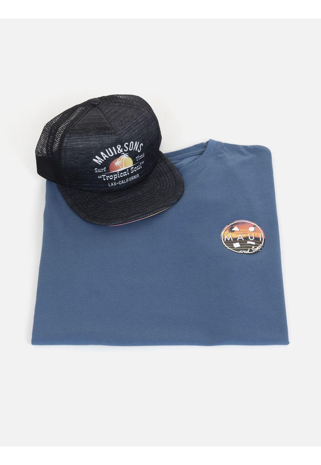 Pack Polera Jockey Hombre Azul 5AV1217-MV22 Maui And Sons-0