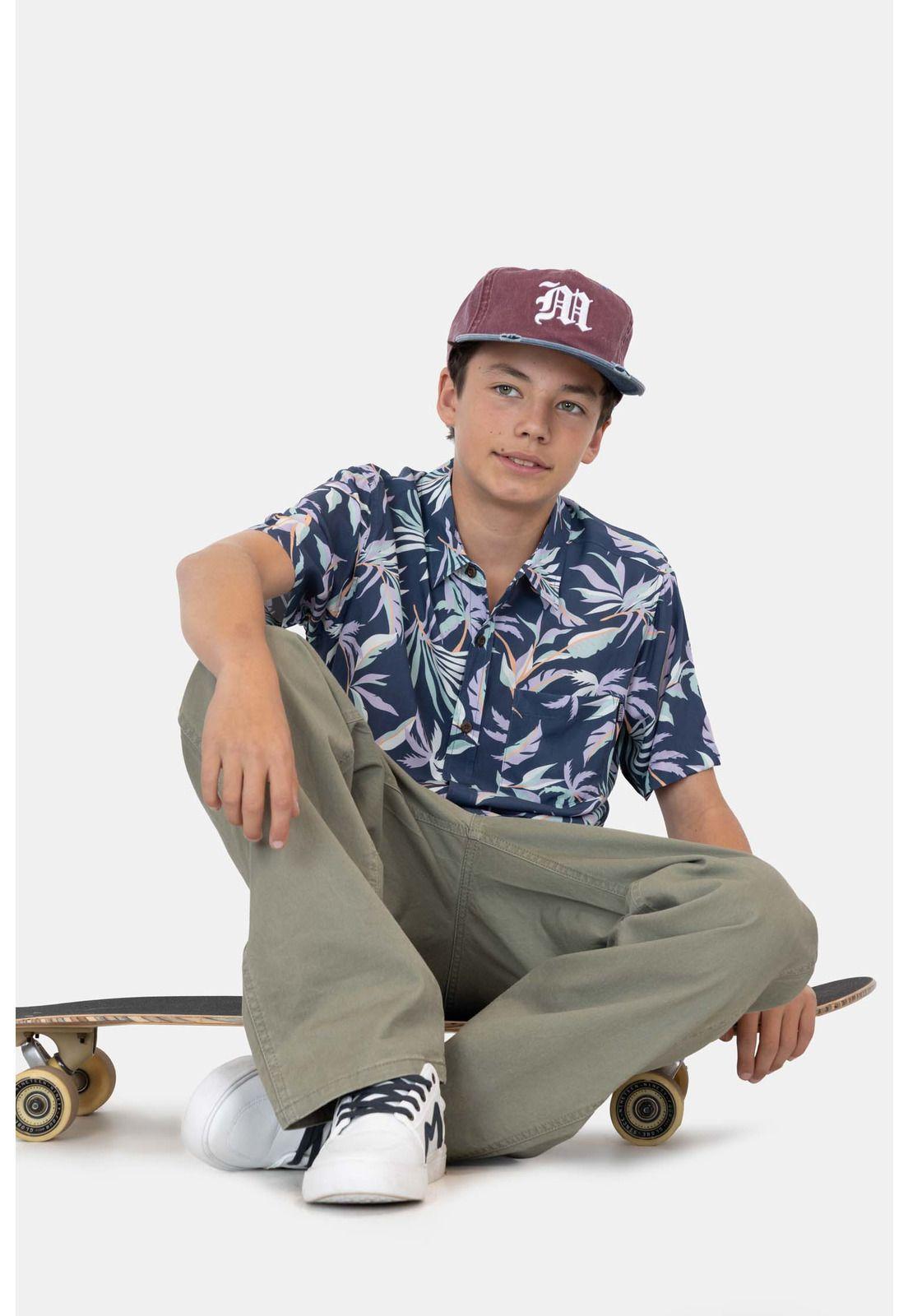 Camisa MC Zeflare Multicolor Infantil Maui And Sons-3