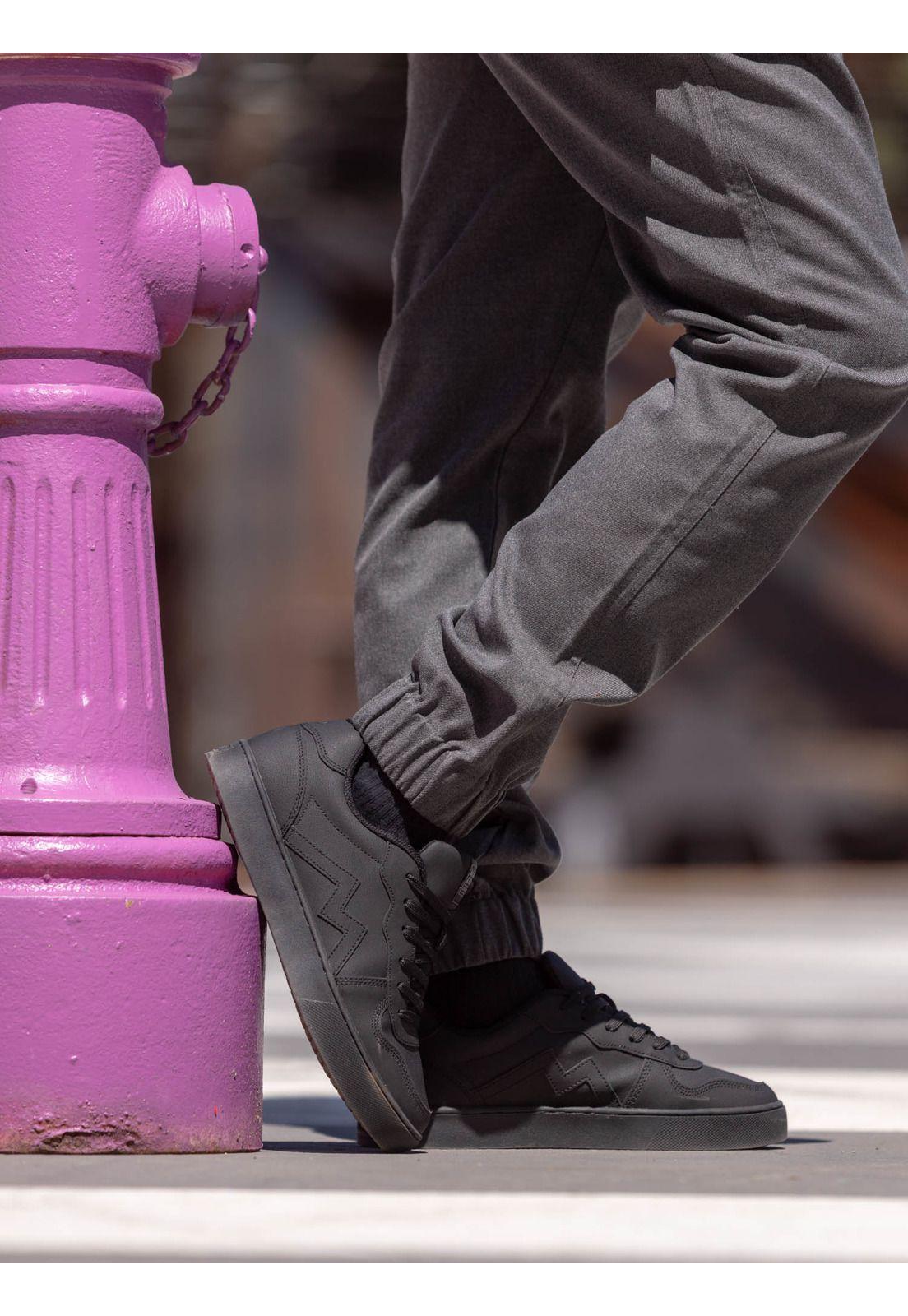 Zapatilla Escolar Splash Negro Hombre Maui and Sons-0