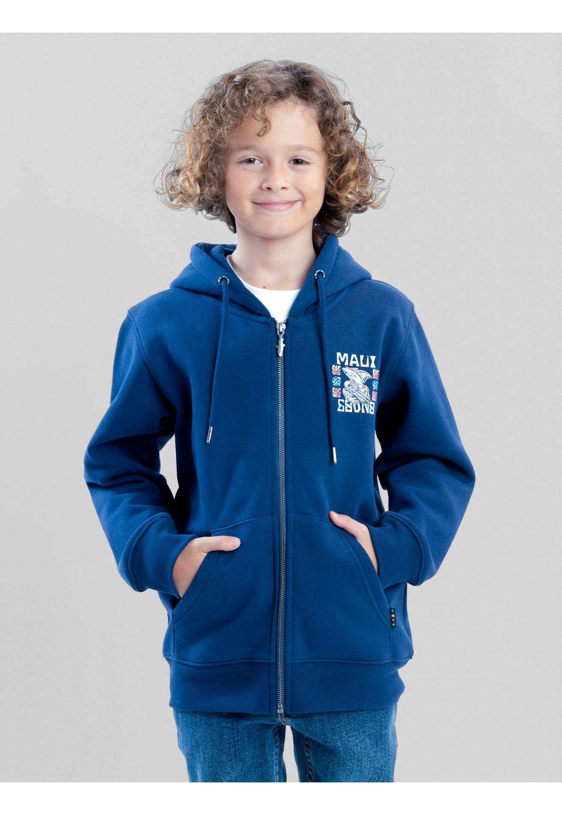 Poleron FZ Coastloop Azul Infantil Maui And Sons-0