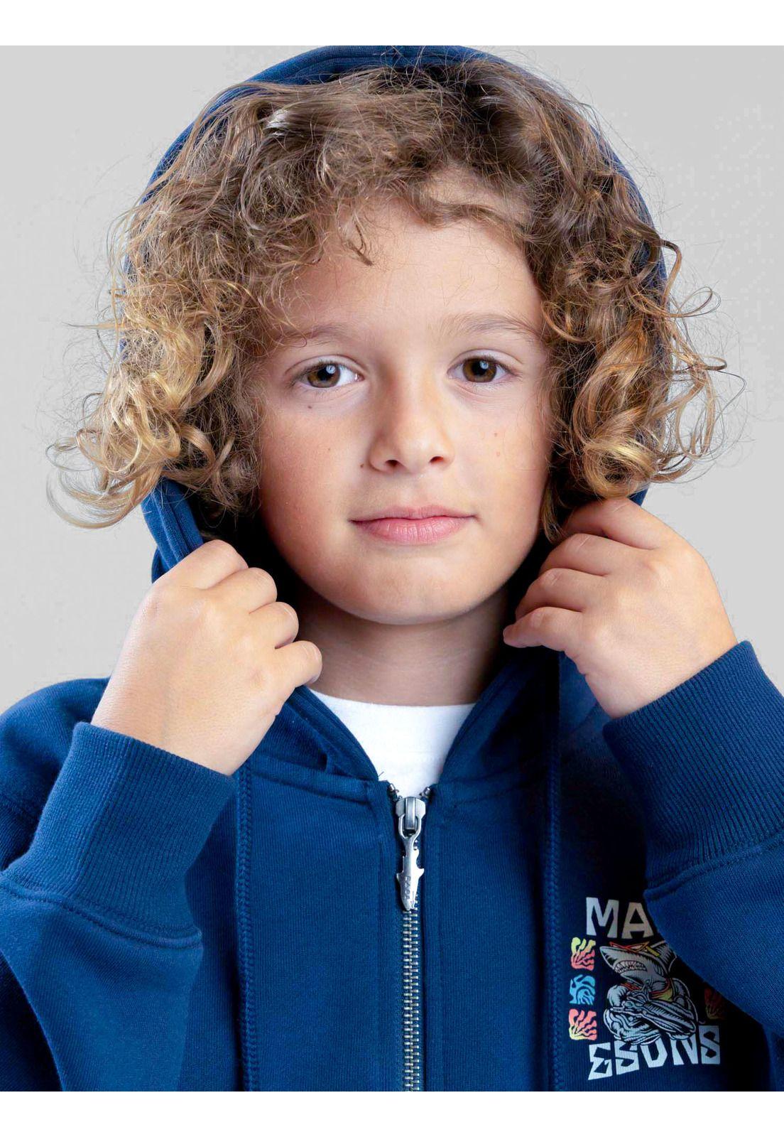 Poleron FZ Coastloop Azul Infantil Maui And Sons-5