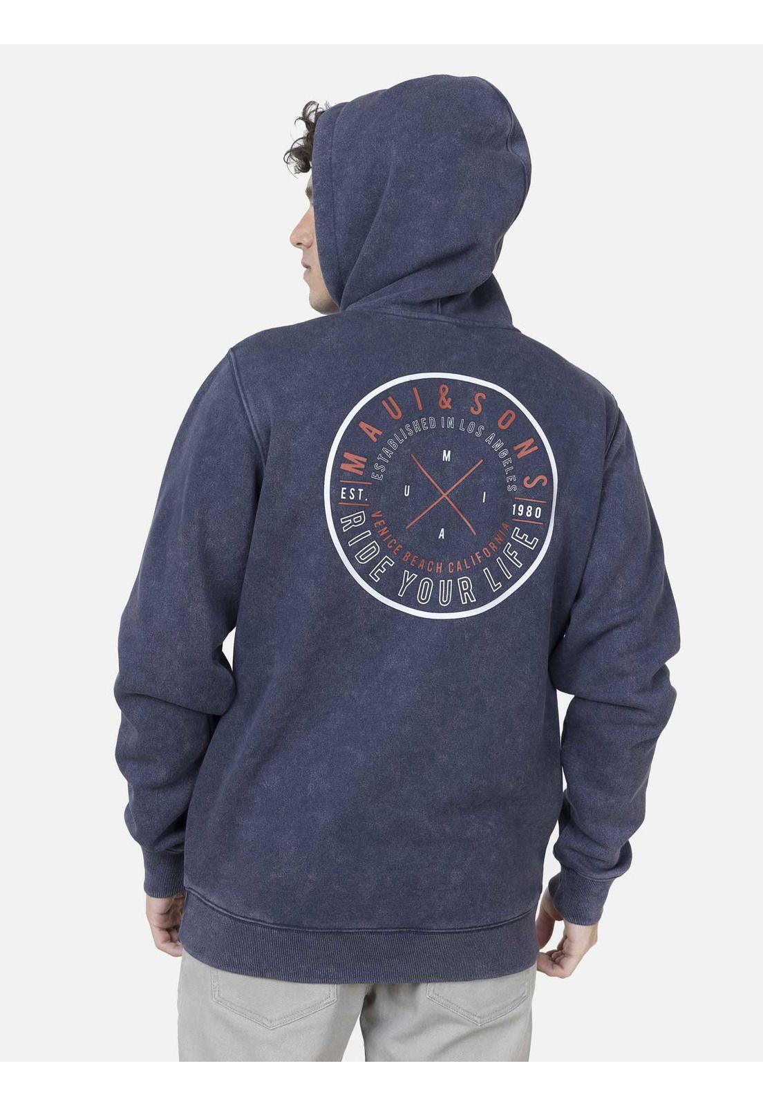 Poleron Hombre CROSS HOODIE Azul Maui and Sons-1