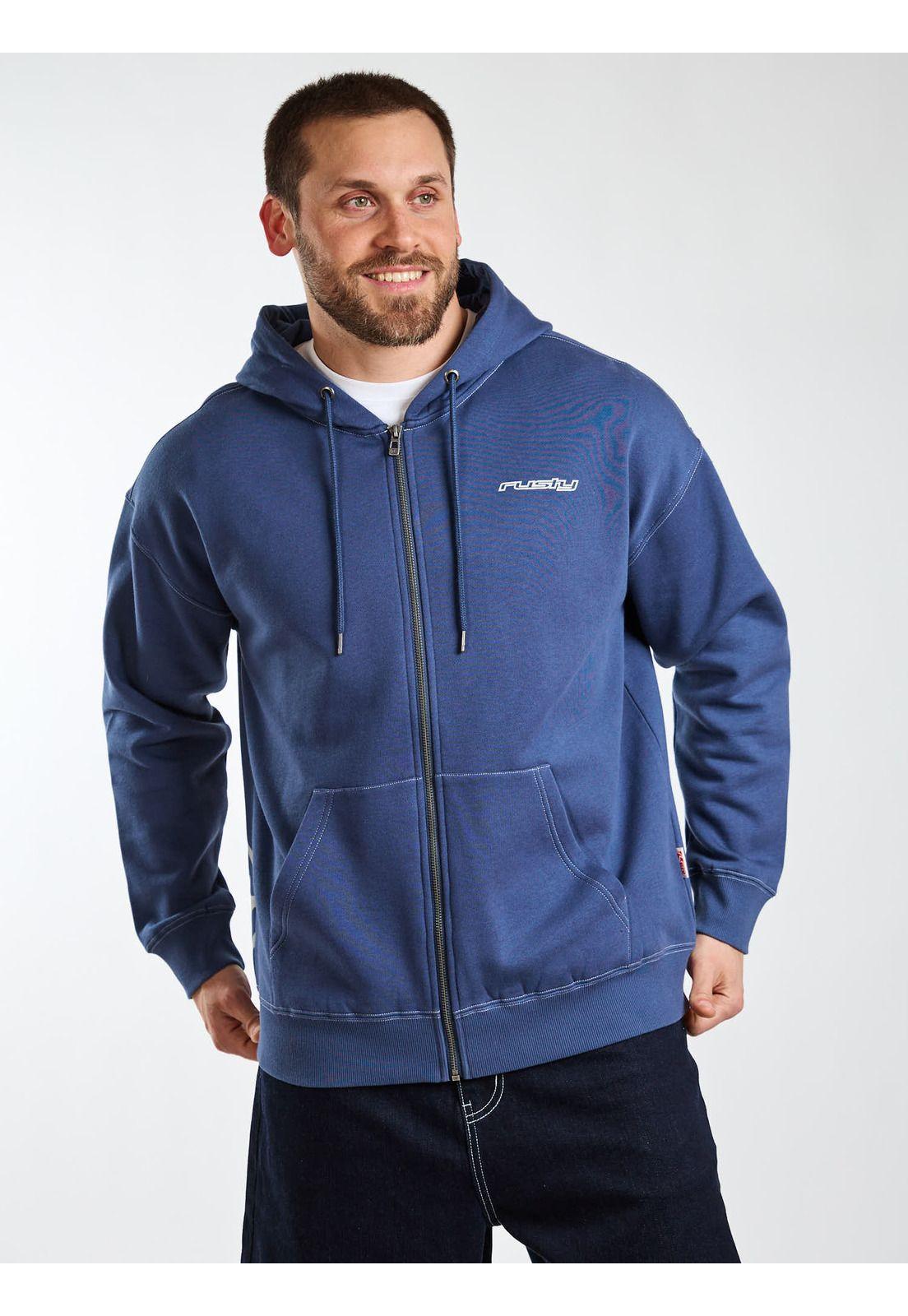 Poleron FZ Scrambled Channel Azul Hombre Rusty-6