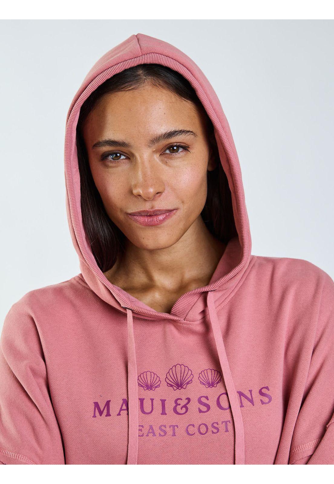 Poleron Canguro Jazmín Rosado Mujer Maui and Sons-3