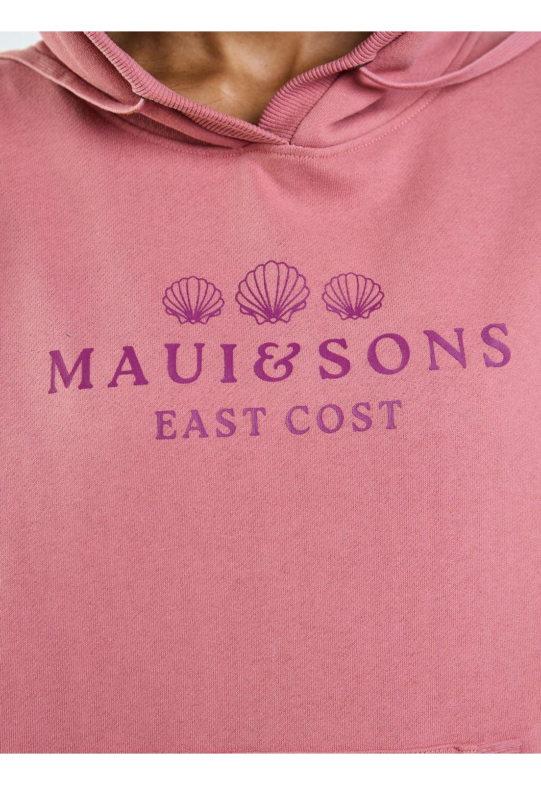 Poleron Canguro Jazmín Rosado Mujer Maui and Sons-4