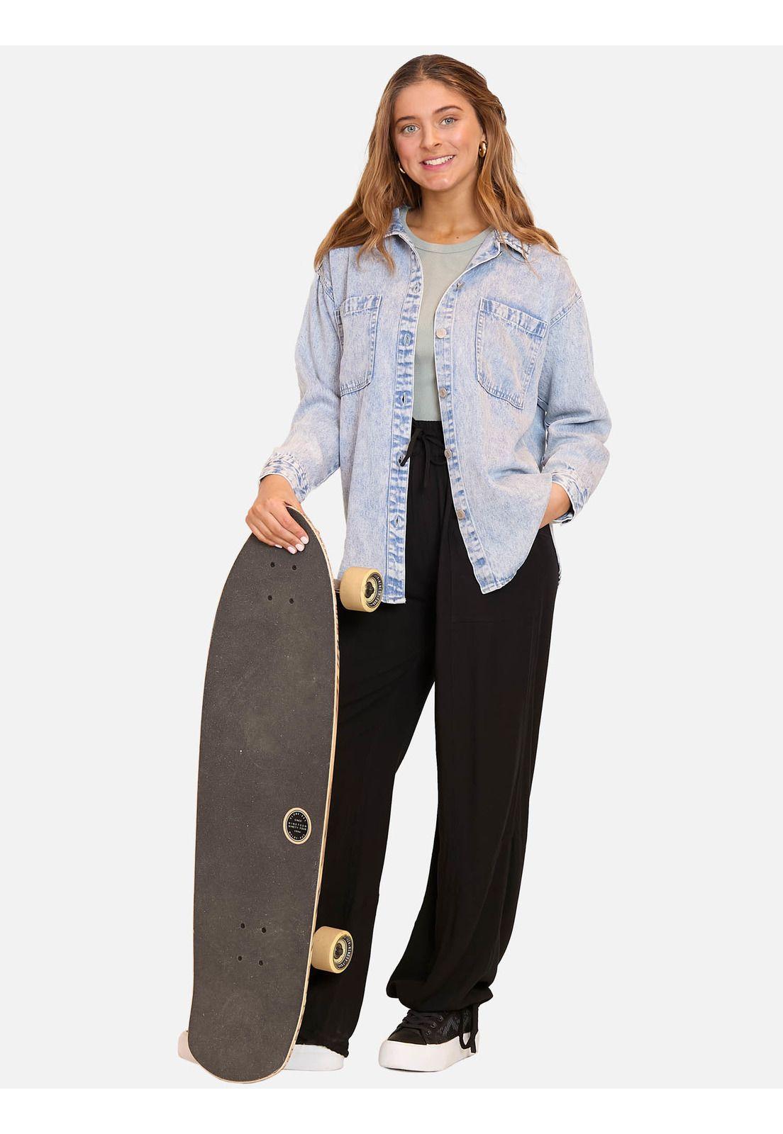 Blusa ML Sky Light Celeste Mujer Maui And Sons-2