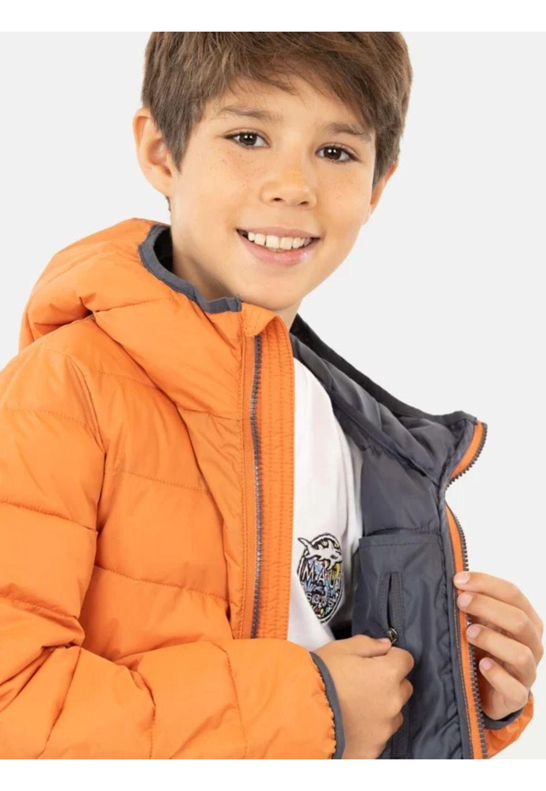 Parka Puffa Pome Naranjo Infantil Maui And Sons-2
