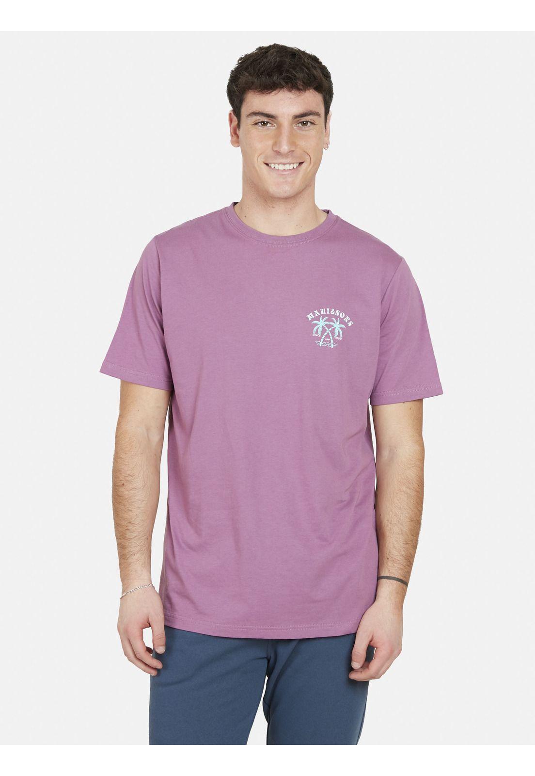 Polera PALM COAST Hombre Burdeo Maui and Sons-0