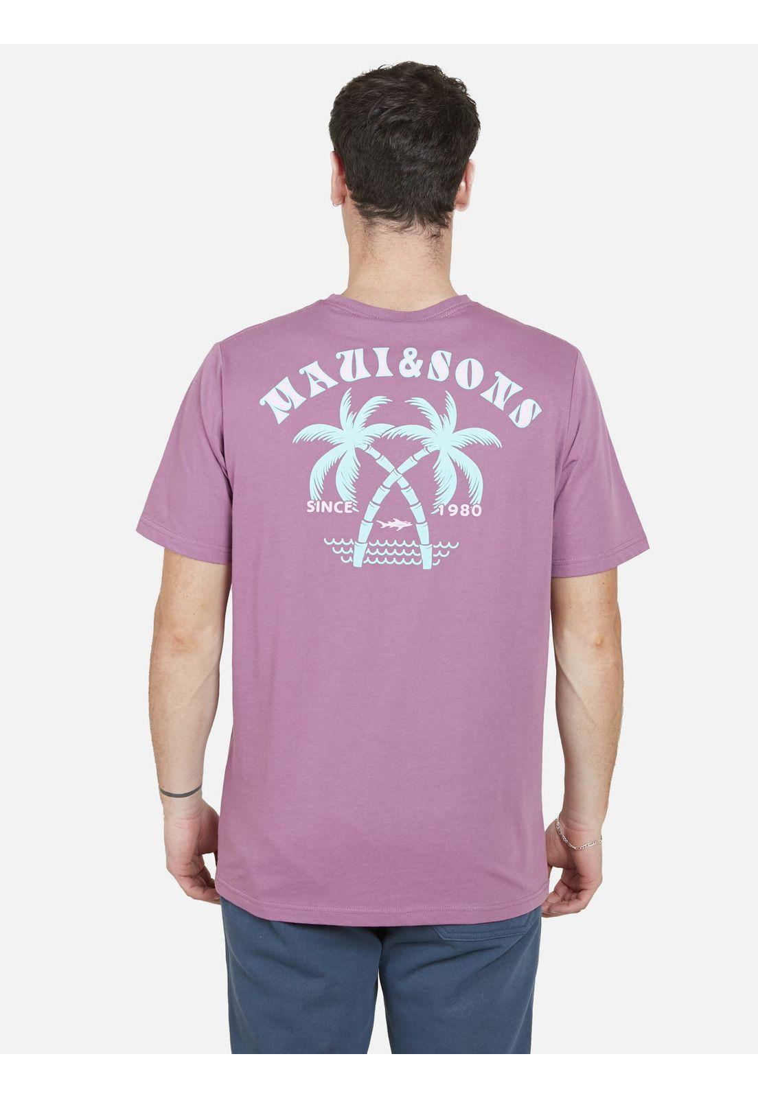 Polera PALM COAST Hombre Burdeo Maui and Sons-1