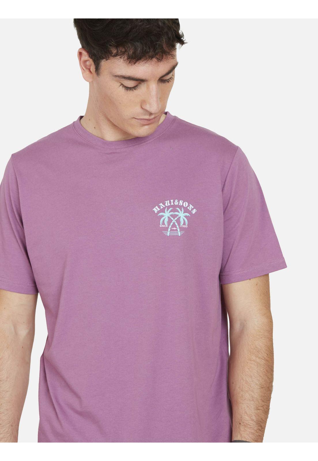 Polera PALM COAST Hombre Burdeo Maui and Sons-2