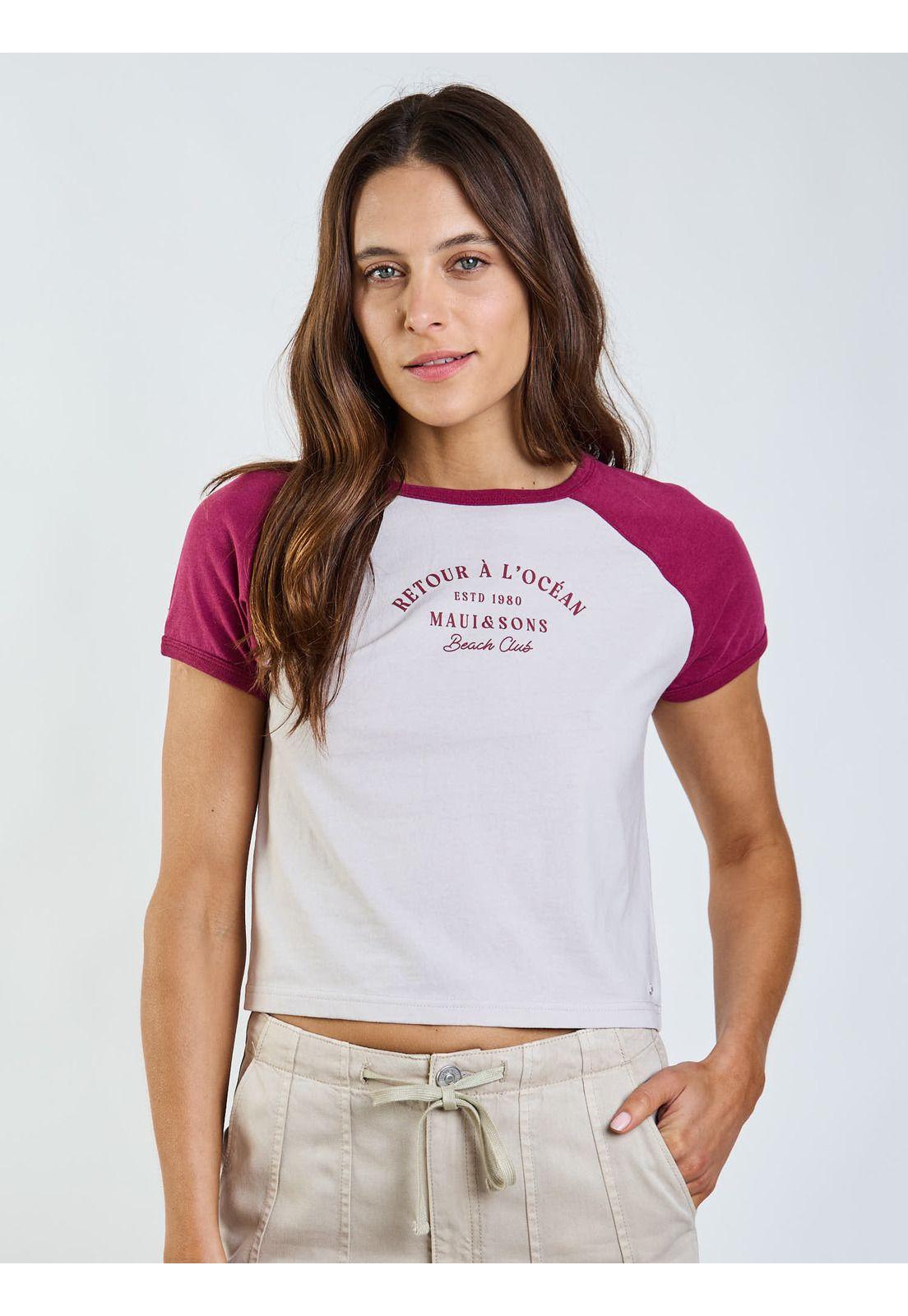 Polera MC Sena Burdeo Mujer Maui and Sons-0