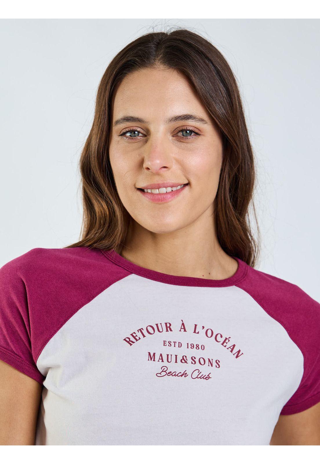 Polera MC Sena Burdeo Mujer Maui and Sons-3