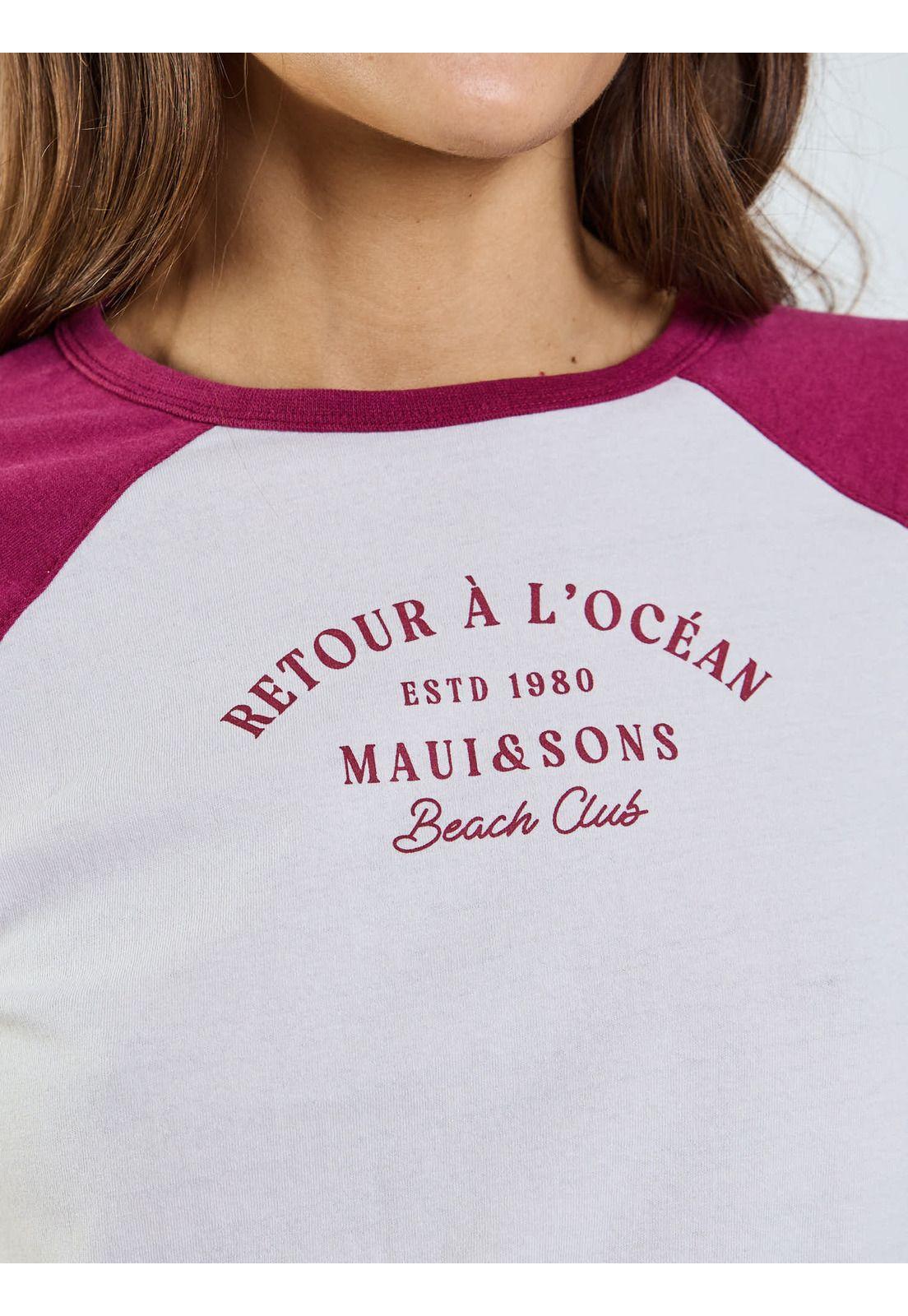 Polera MC Sena Burdeo Mujer Maui and Sons-4
