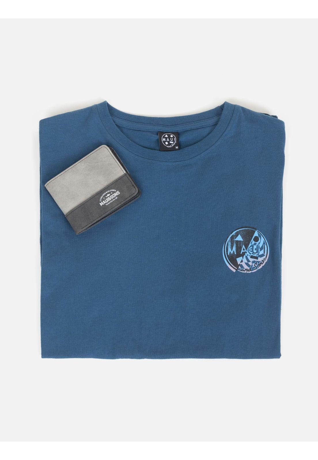 Pack Polera Billetera Hombre Azul 5AV1237-MV22 Maui And Sons-3