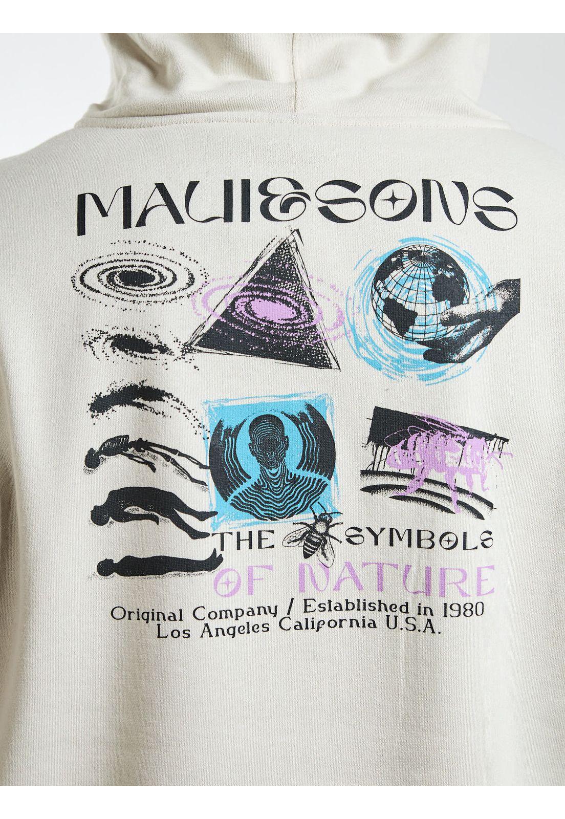 Poleron FZ Trip Beige Hombre Maui and Sons-4