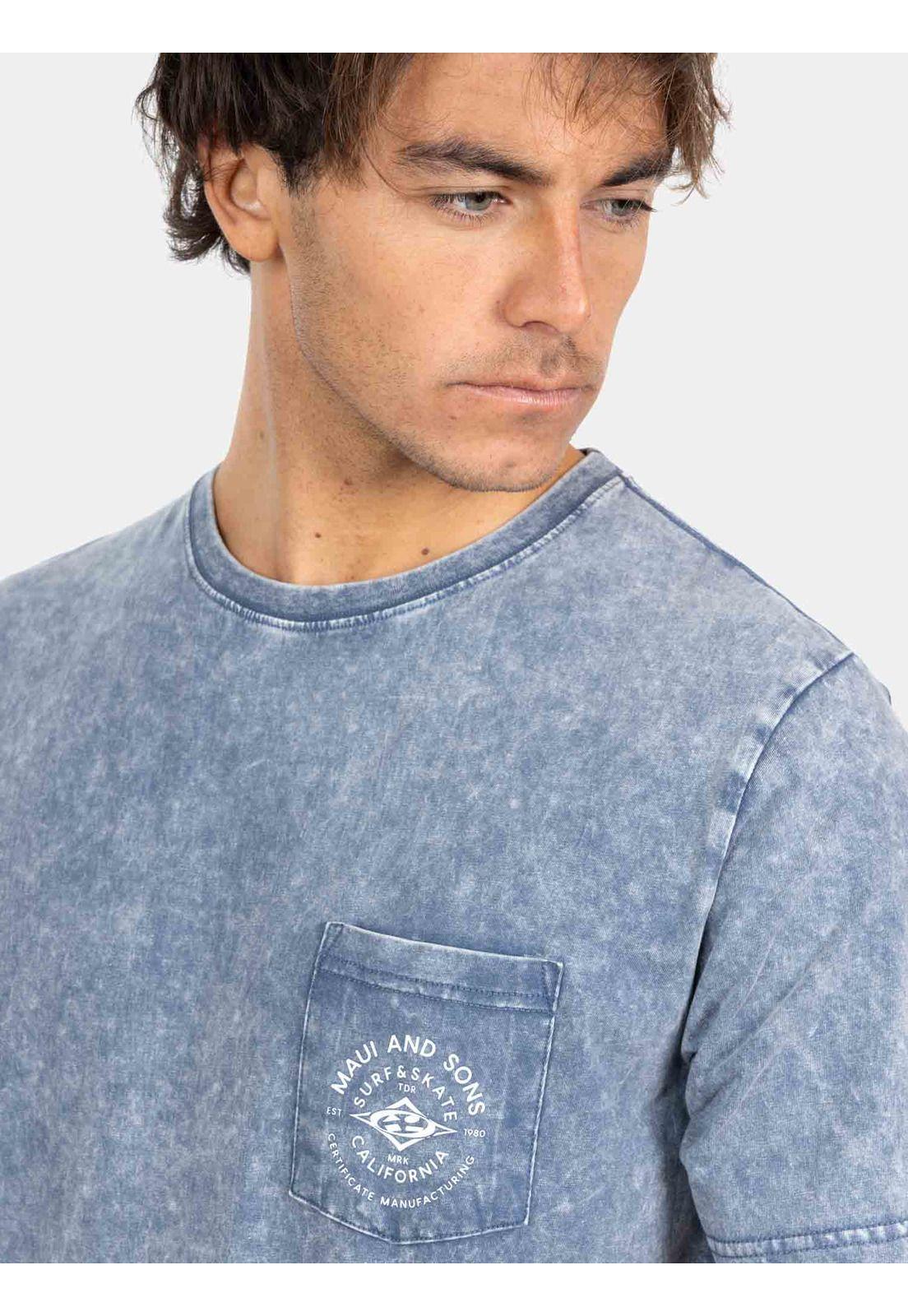 Polera MC Pigm Stry Azul Hombre Maui And Sons-2