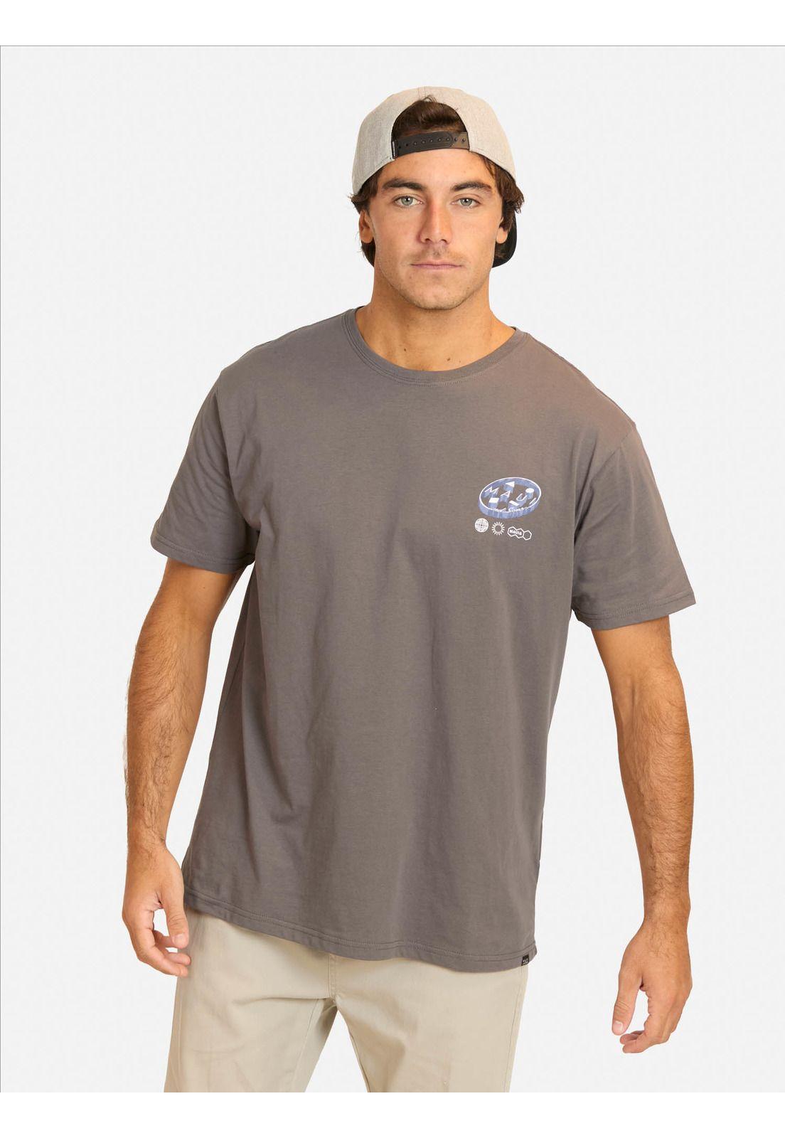 Polera MC Biqel Gris Hombre Maui And Sons-0