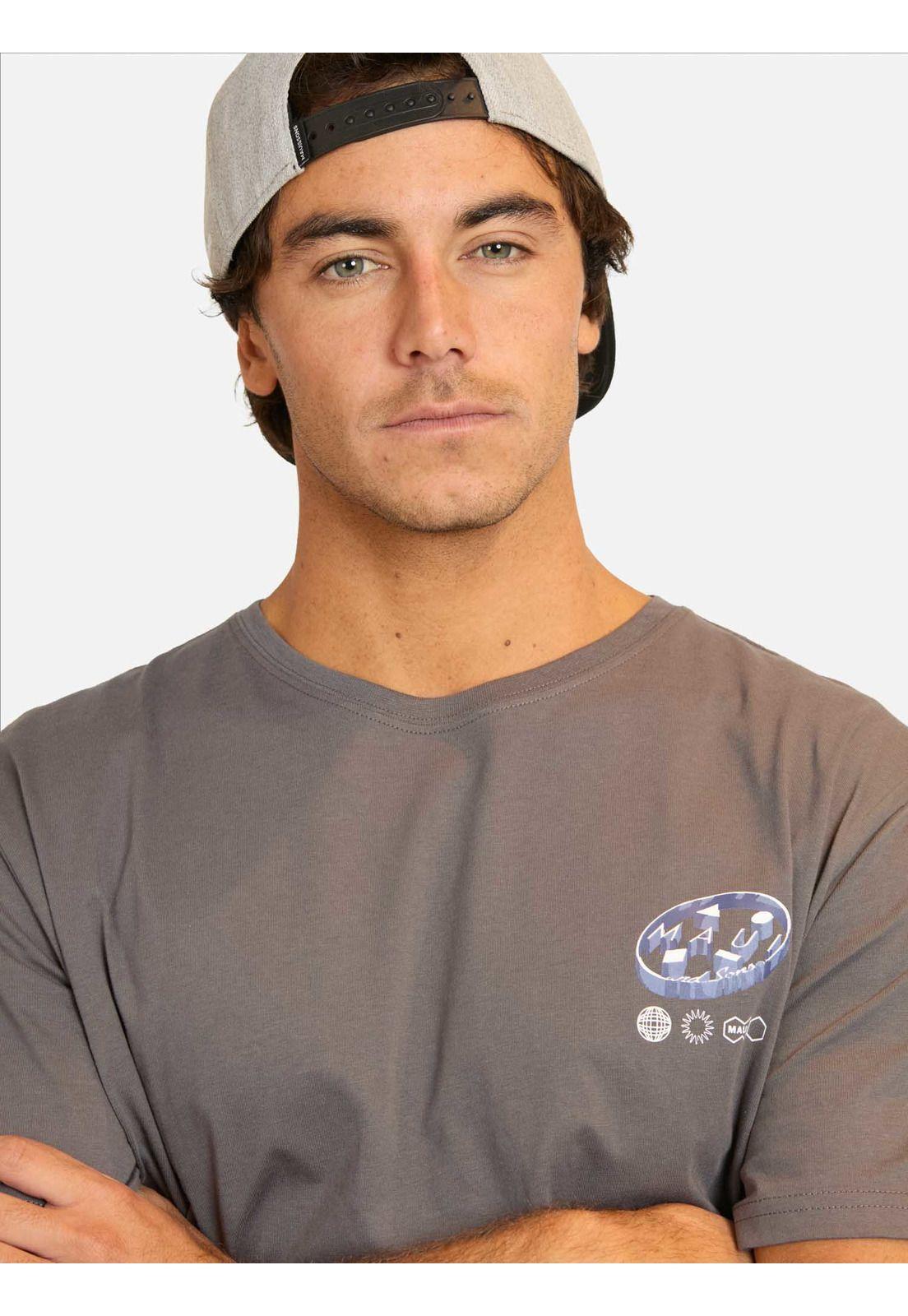 Polera MC Biqel Gris Hombre Maui And Sons-2