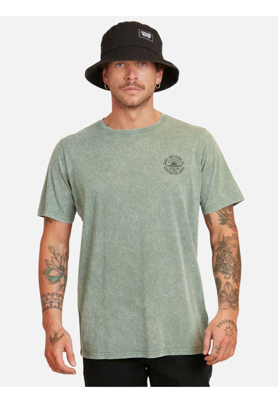 Polera Acid Sunset Sst Hombre Verde Maui And Sons-0
