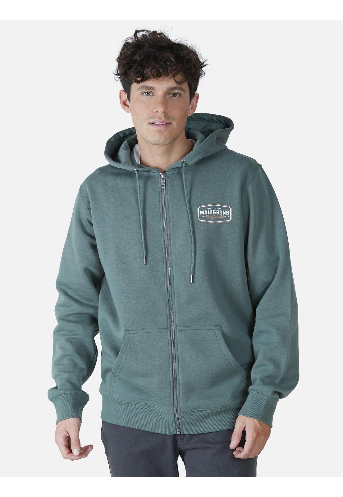 Poleron Fullzipper Hombre Verde 5O711-MV22 Maui & Sons-0