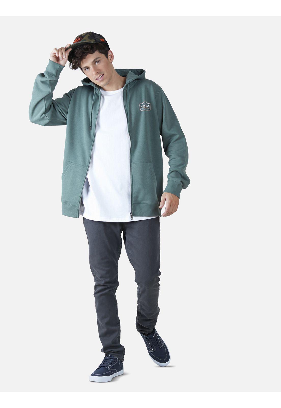 Poleron Fullzipper Hombre Verde 5O711-MV22 Maui & Sons-2