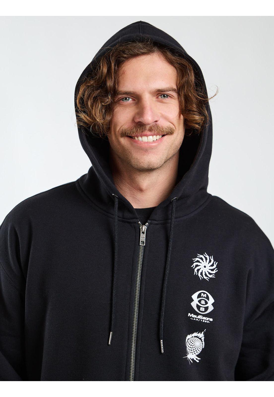 Poleron FZ Vertical Negro Hombre Maui and Sons-4