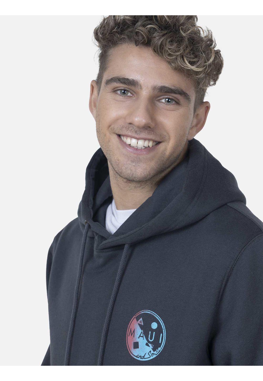 Canguro Hombre MID COOKIE HOODIE Gris Oscuro Maui and Sons-2