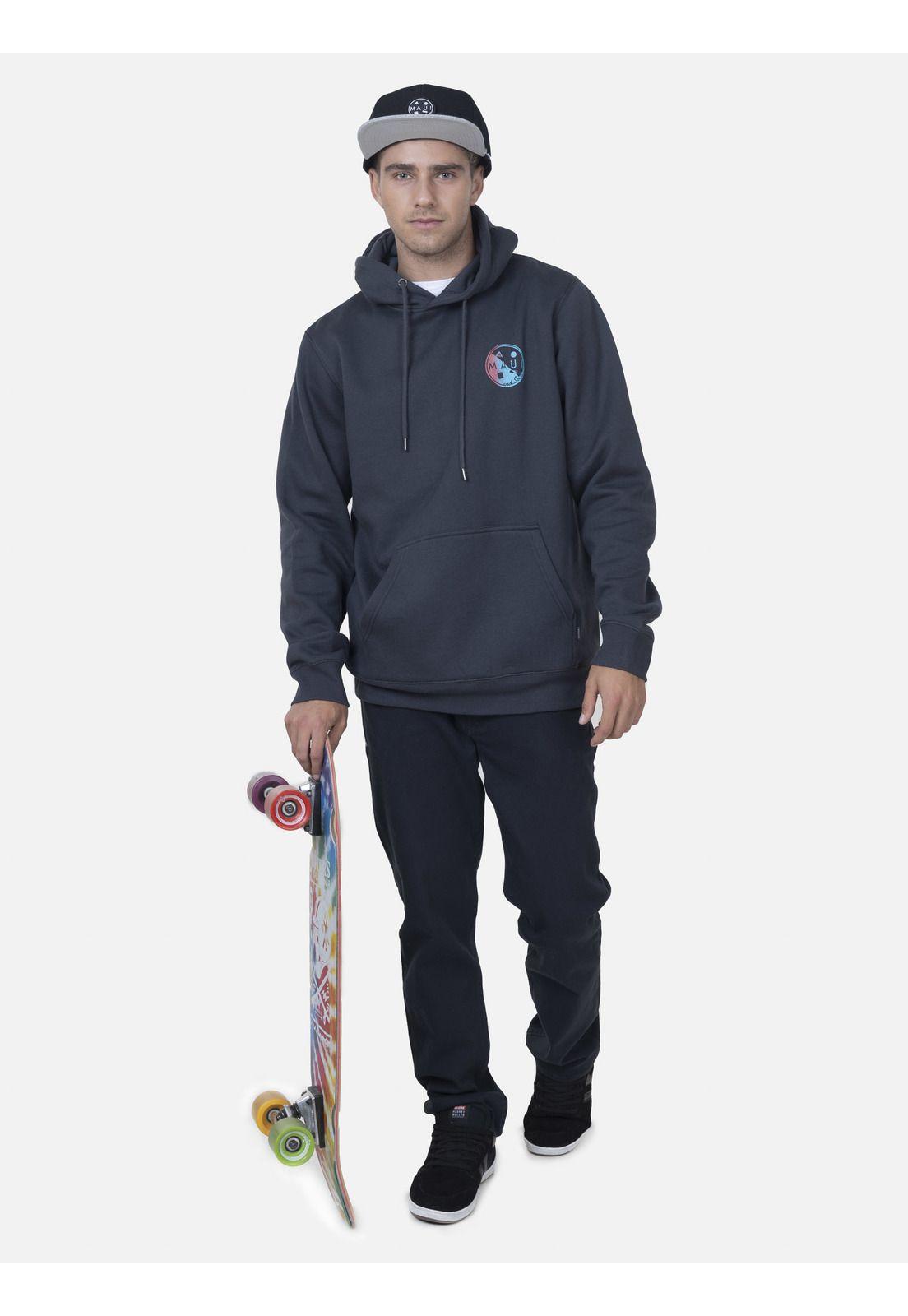 Canguro Hombre MID COOKIE HOODIE Gris Oscuro Maui and Sons-3