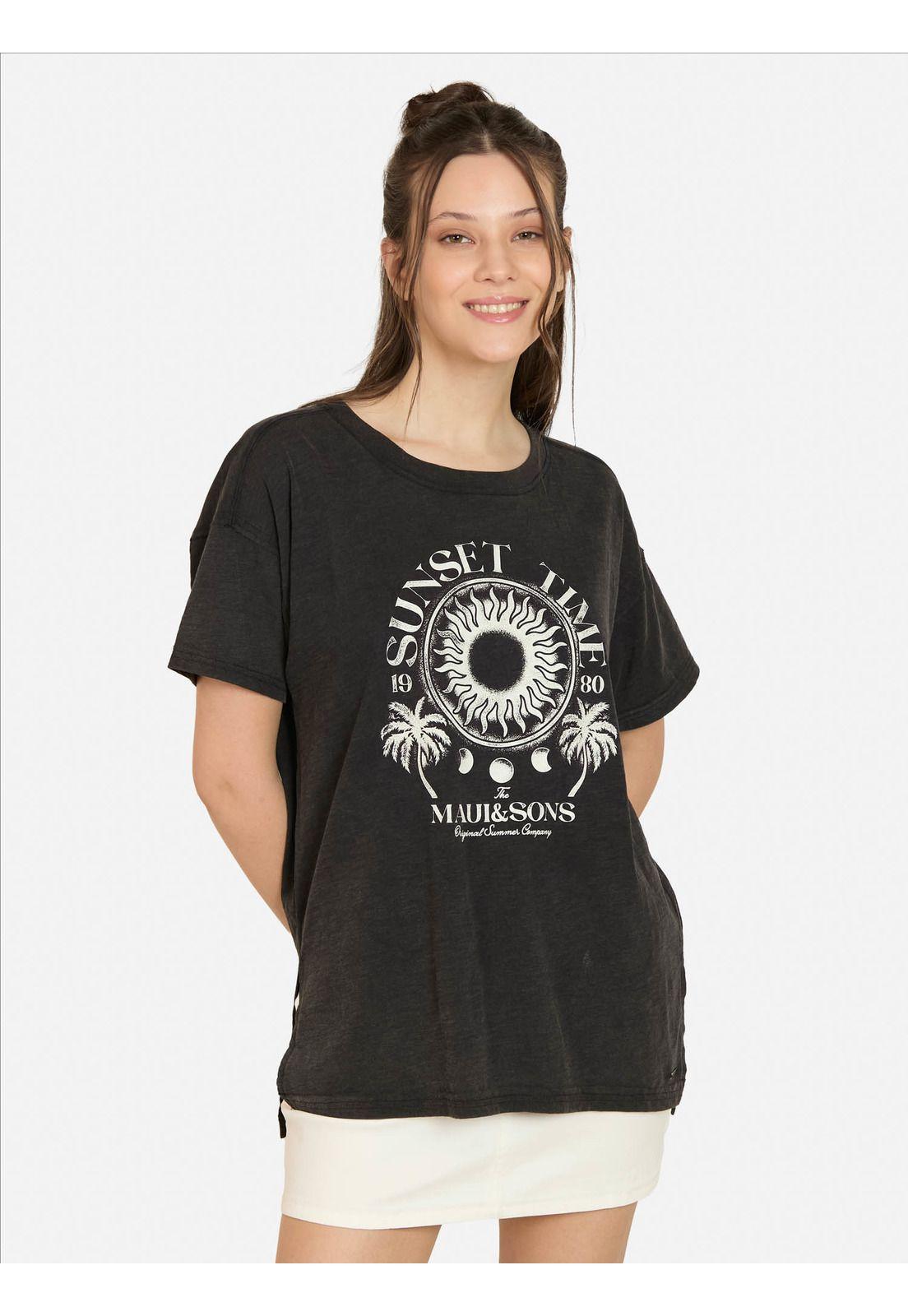 Polera MC Sirene Negro Mujer Maui And Sons-0
