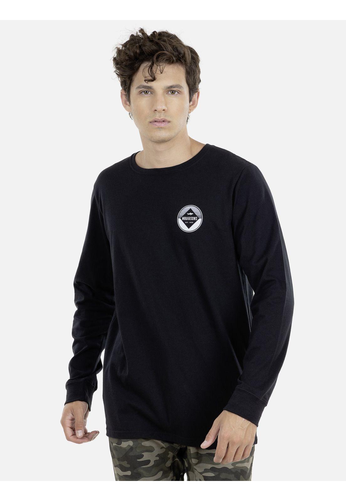 Polera M/L Hombre Negro Maui and Sons 5P101-MI19-0