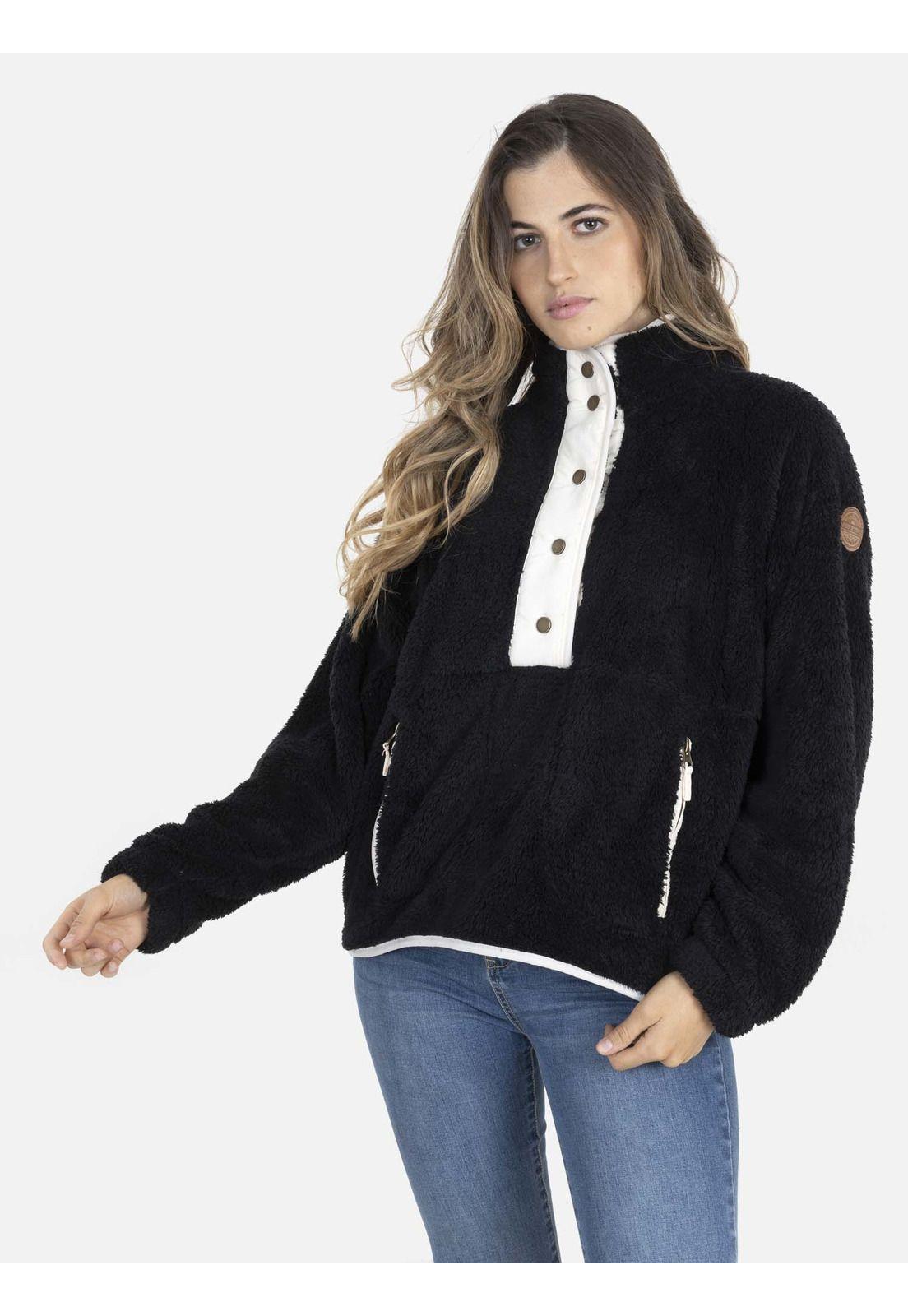 Poleron NAVY Mujer Negro Maui and Sons-0