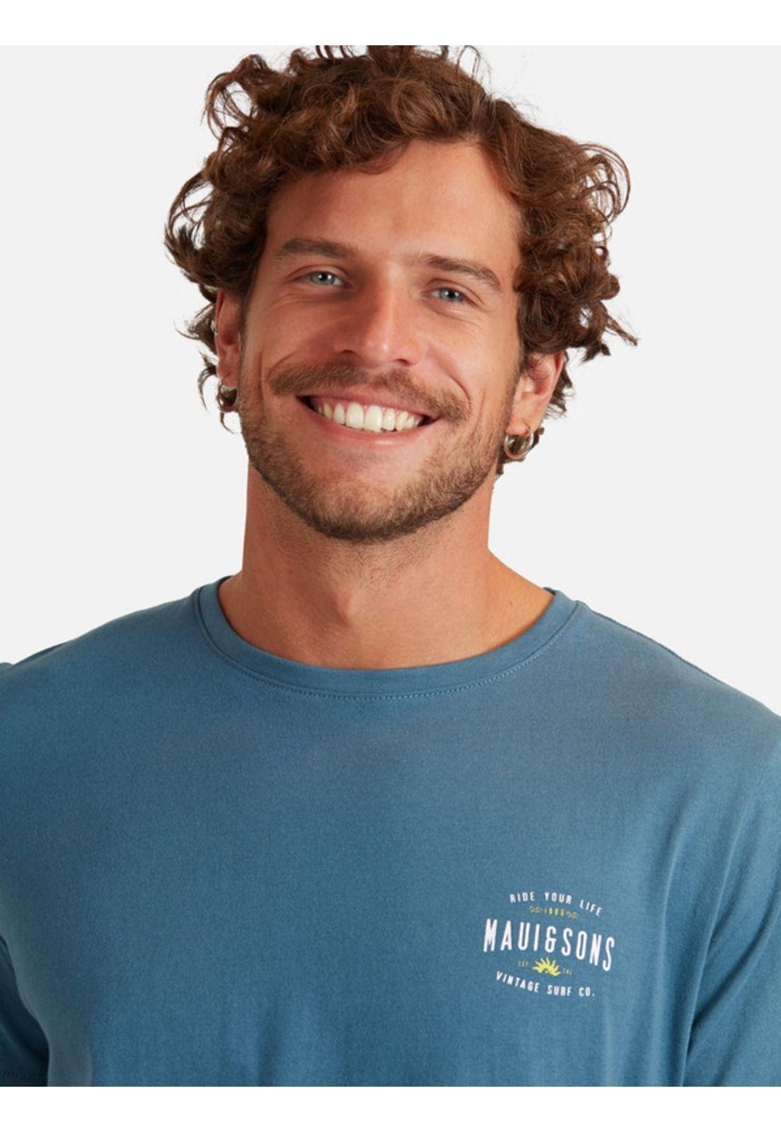Polera Sun Wave Hombre Azul Maui And Sons-2