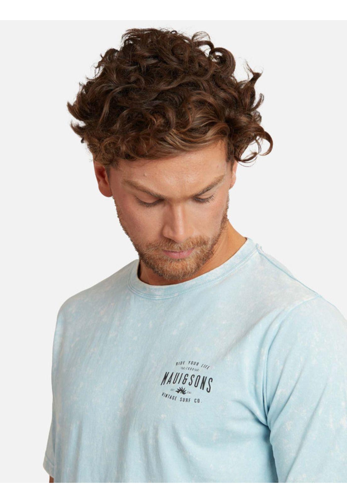 Polera Vintage Surf Tee Hombre Celeste Maui And Sons-2