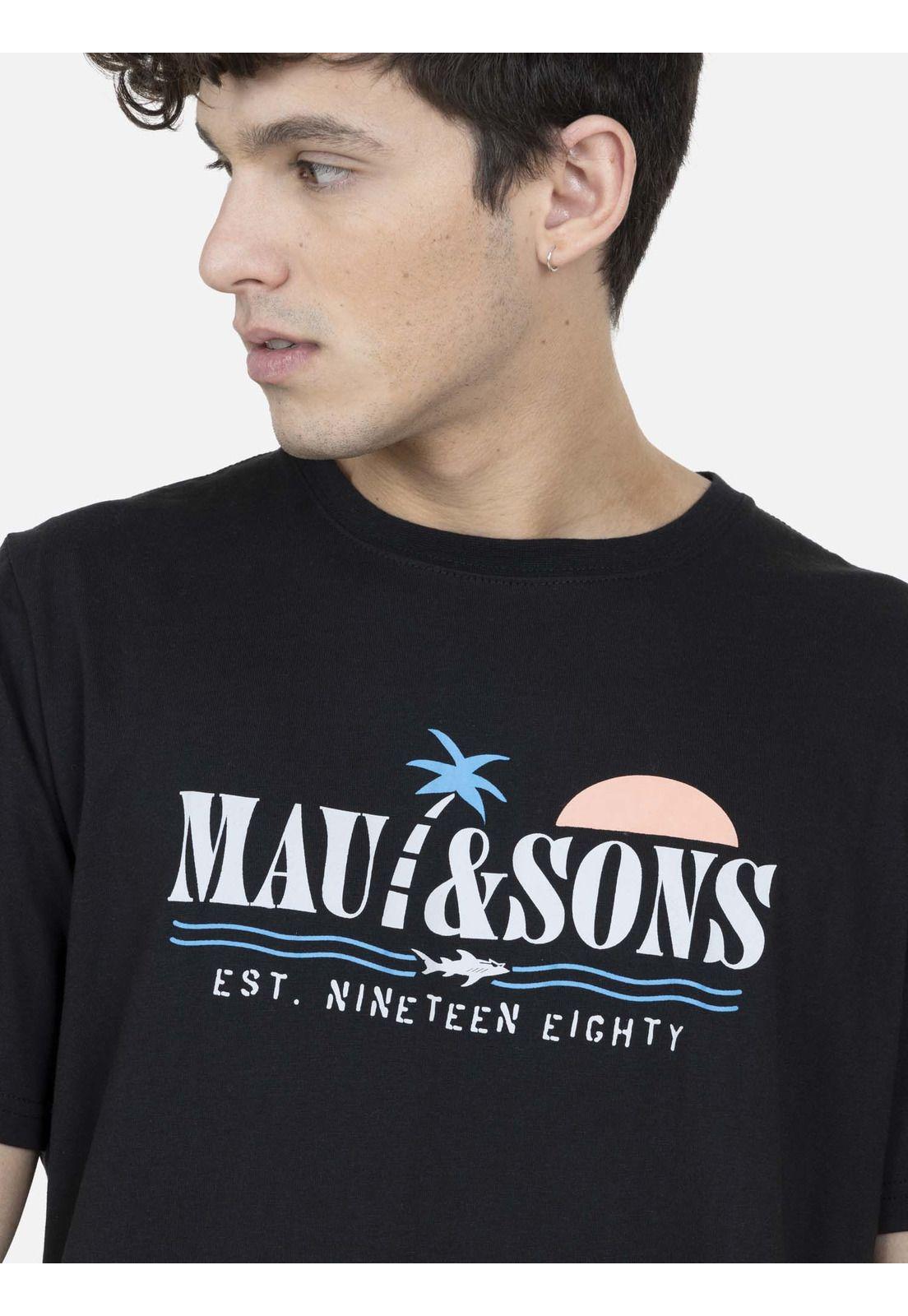 Polera  Hombre Negro 5P349-MV22 Maui And Sons-2