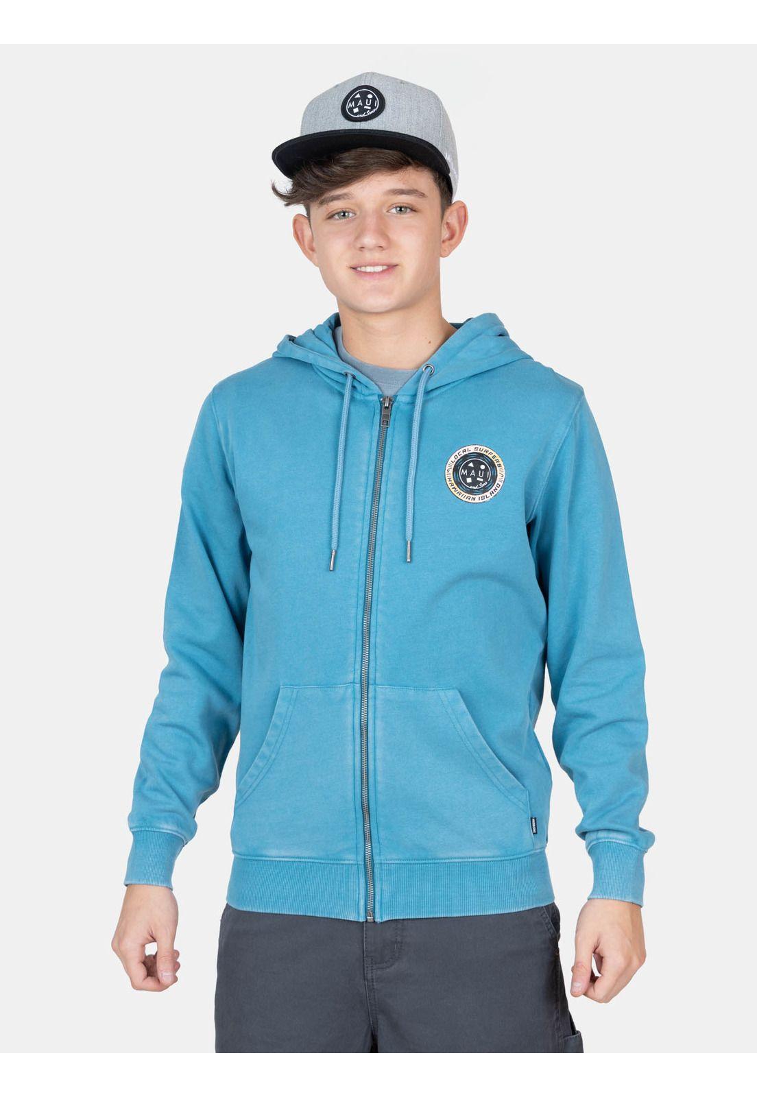 Poleron FZ  Oralia Celeste Infantil Maui And Sons-0