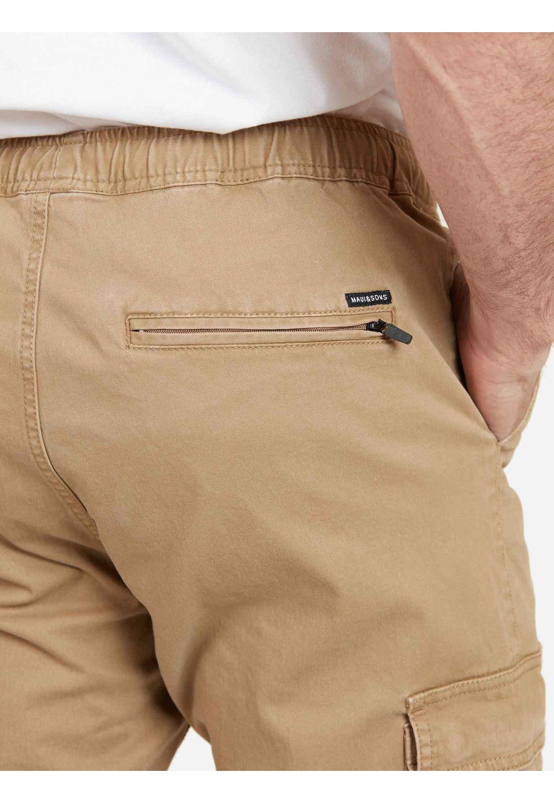 Pantalon Jogger Cargo Hombre Café Maui And Sons-1