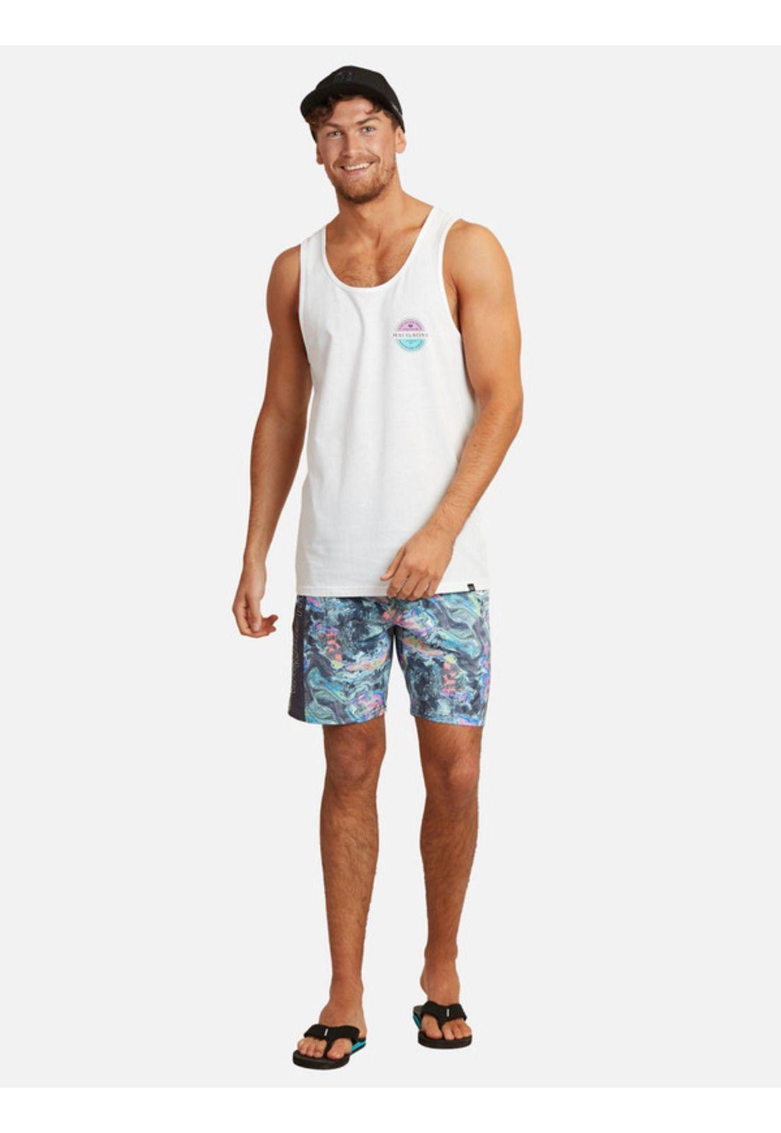 Polera Sm Premium Surf Quality Tanks Blanco Hombre Maui and sons-3