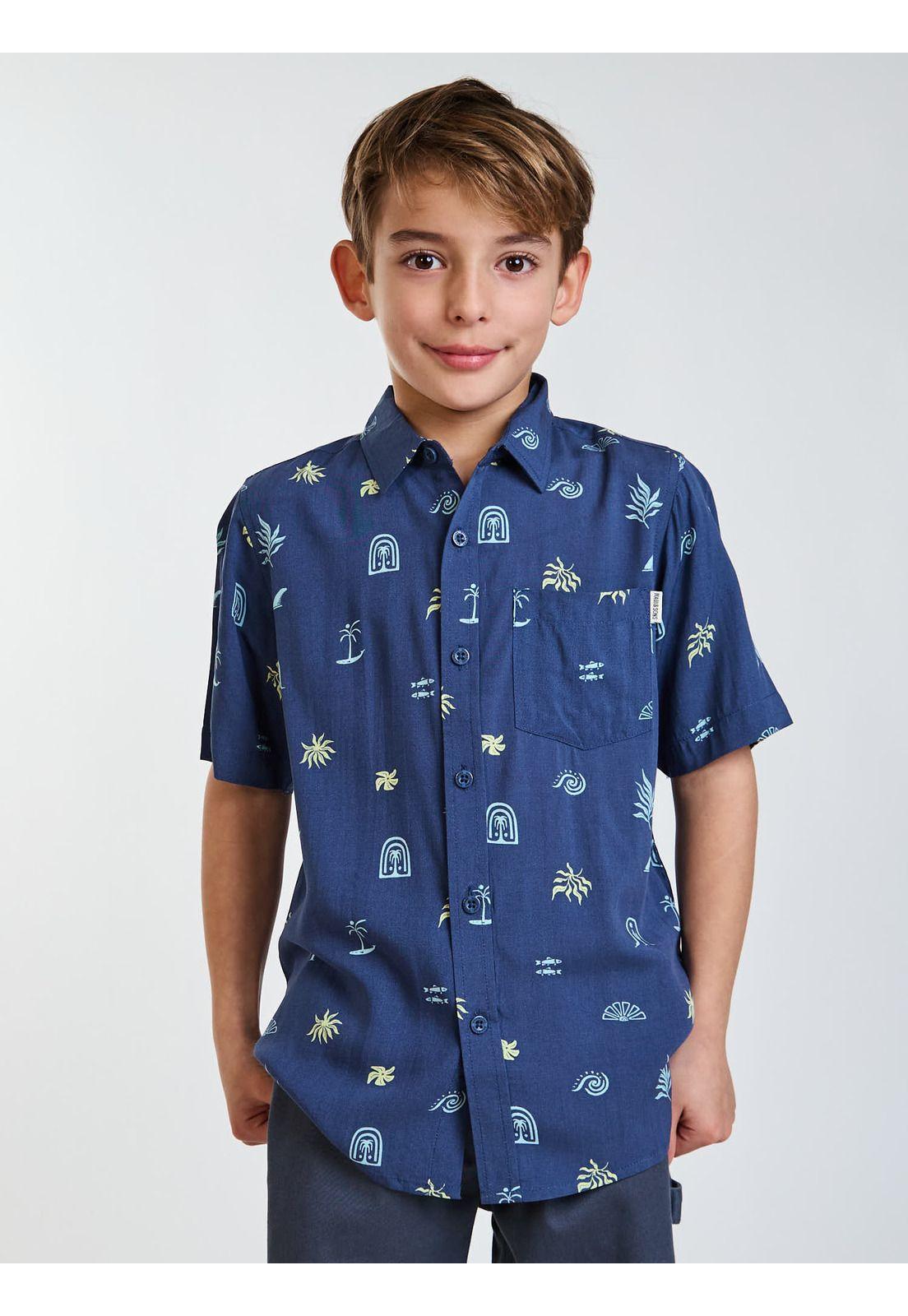 Camisa MC Rippy Multicolor Infantil Maui and Sons-0