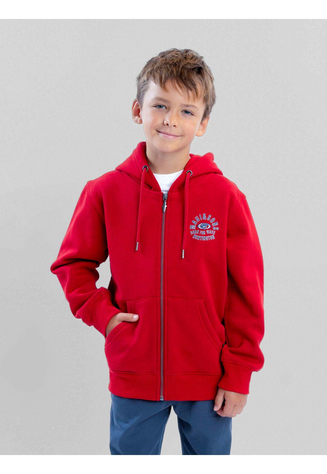 Poleron FZ Sandbar Rojo Infantil Maui And Sons-0