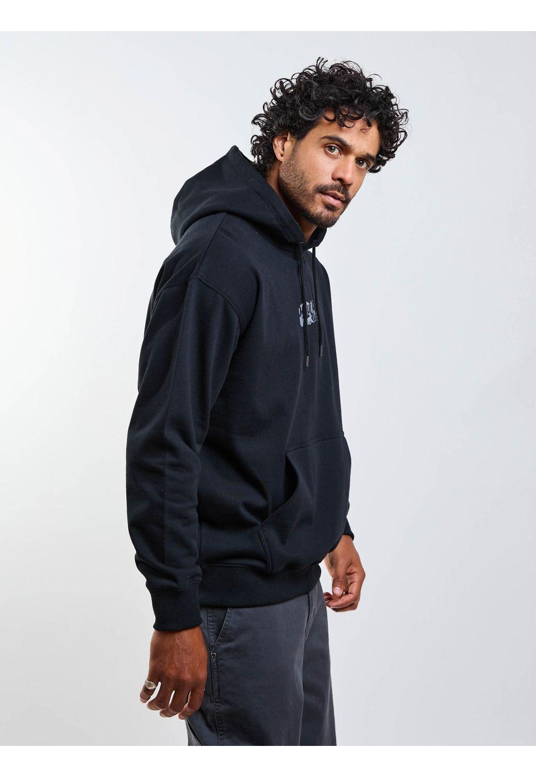 Poleron Canguro Saudade Negro Hombre Maui And Sons-5