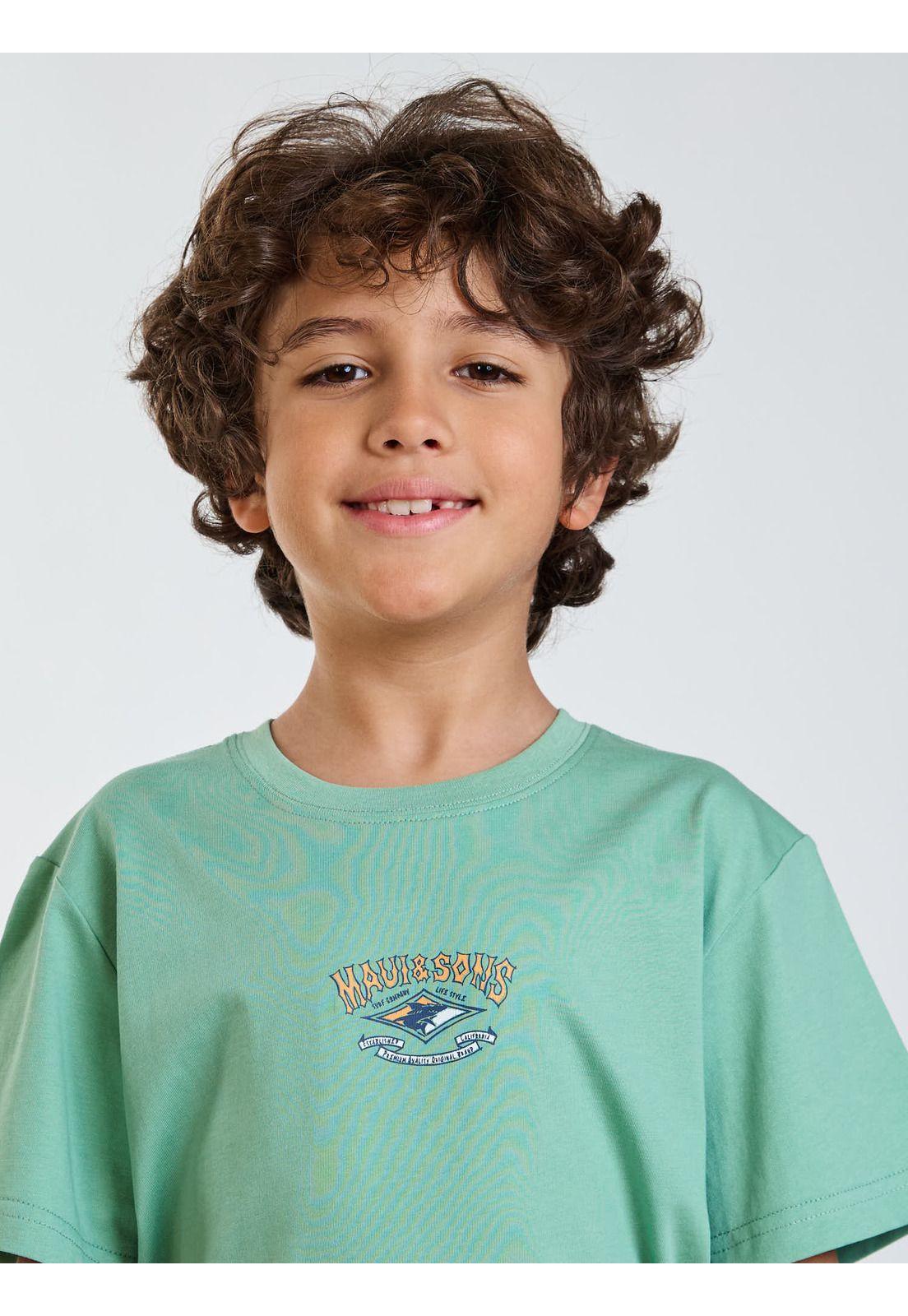 Polera MC Venice Verde Infantil Maui and Sons-4