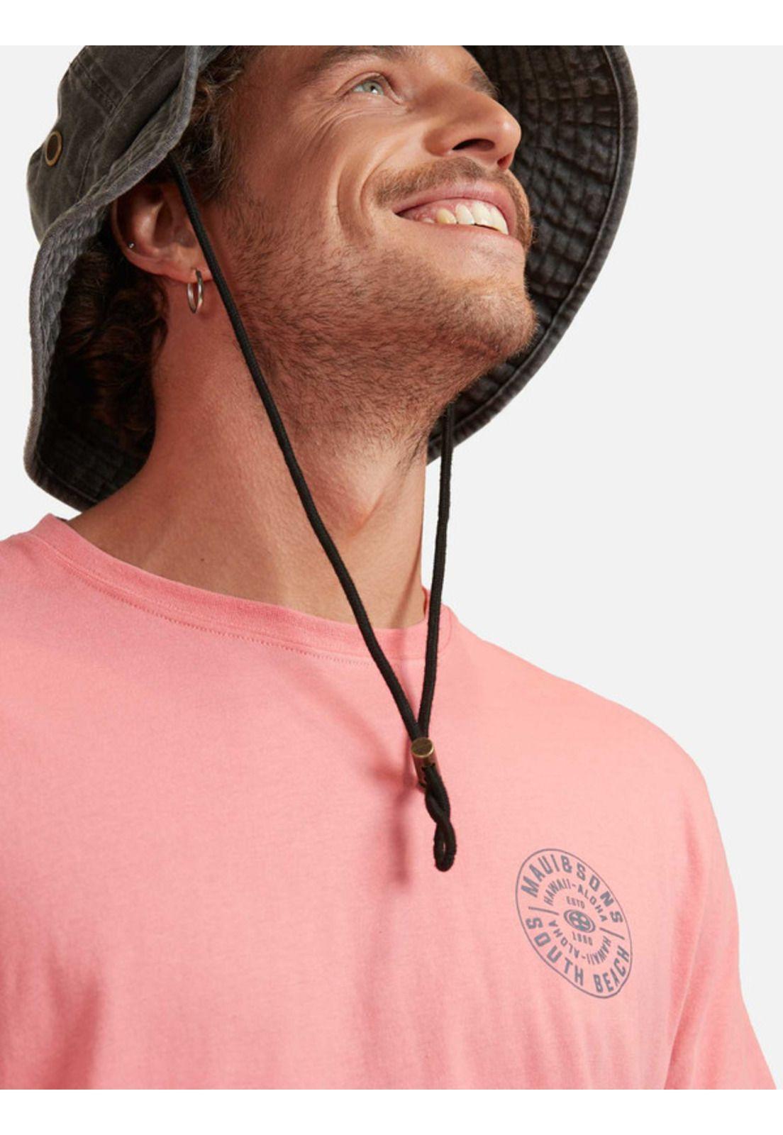 Polera Maui Surf Trip Ss Tee Hombre Rosado Maui And Sons-2